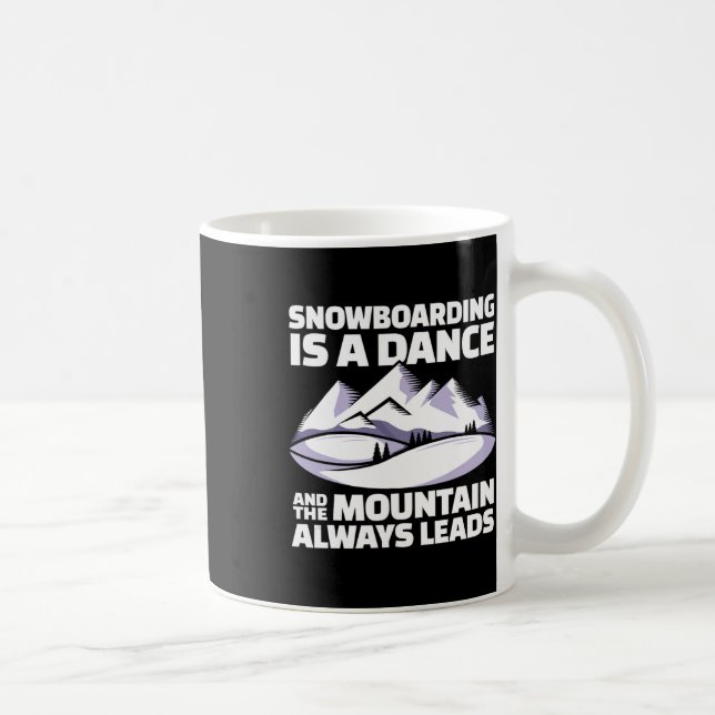 Caneca De Café Montanhas Snowboard - Snowboard (Direita)