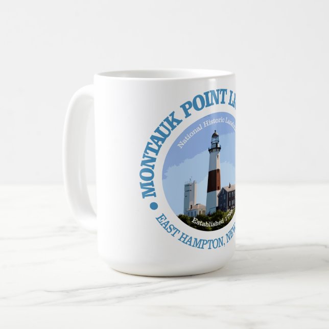 Caneca De Café Montauk Point Light (Frente Esquerda)