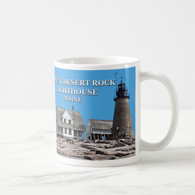 Caneca De Café Monte Desert Rock Lighthouse, Maine Mug (Direita)