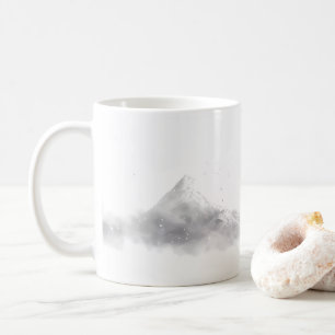 Caneca De Café Monte E Uma Casa No inverno