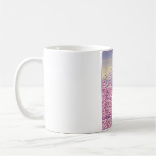 Caneca De Café Monte Fuji Sakura Árvore Japonesa do Blossom