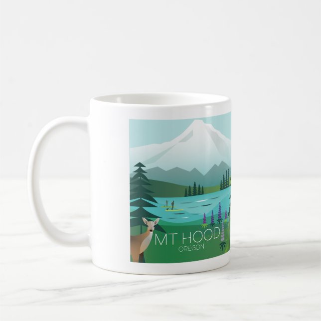 Caneca De Café Monte Hood 11oz ou 15oz Mug (Esquerda)