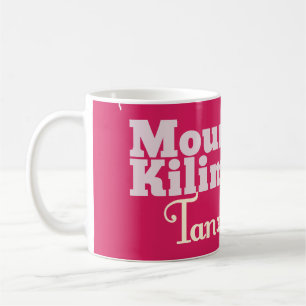 Caneca De Café Monte Kilimanjaro pôster de desenho animado vintag