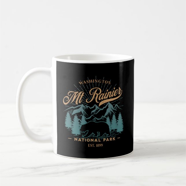 Caneca De Café Monte Rainier National Park Bear (Esquerda)