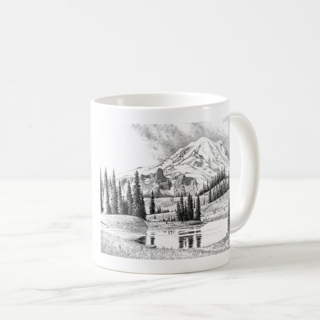 Caneca De Café Monte Rainier, Washington (Frente Esquerda)