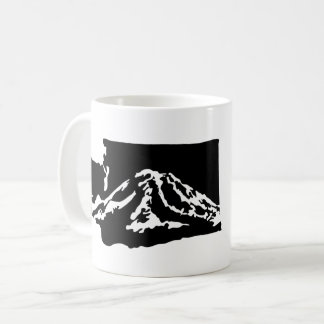 Caneca De Café Monte Rainier Washington Mug - versão negra