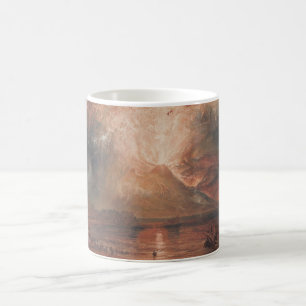 Caneca De Café Monte Vesúvio em Erupção Nápoles Itália J. Turner