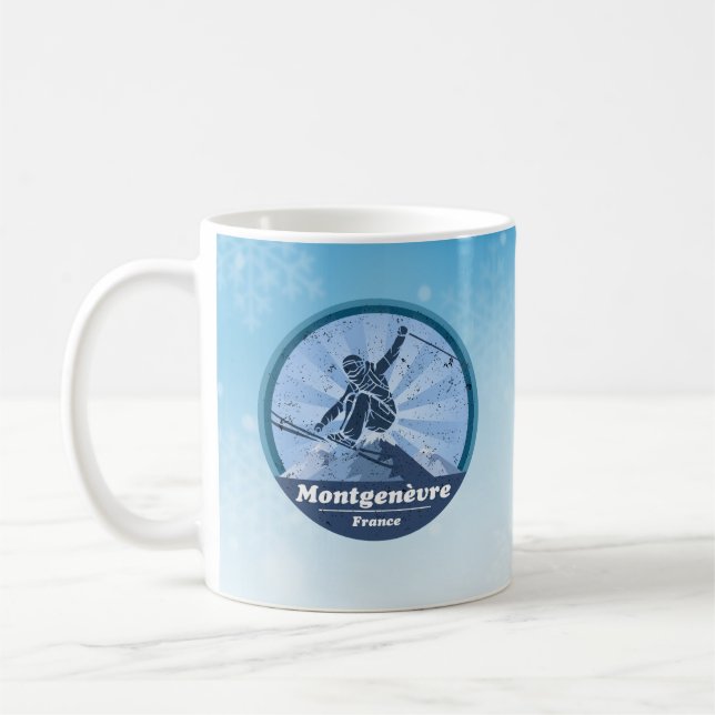Caneca De Café Montgenèvre Station de ski - Skieur (Esquerda)