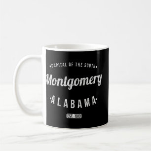 Caneca De Café Montgomery Alabama Vintage Minimalista Souvenir AL