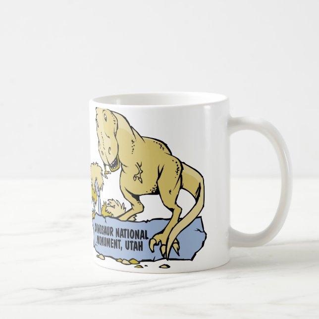 Caneca De Café Monumento nacional do dinossauro (Direita)
