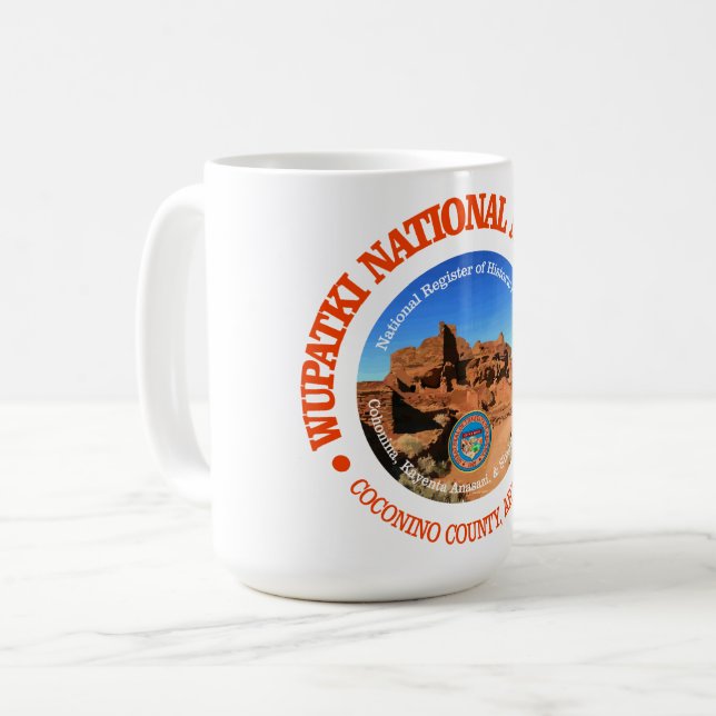 Caneca De Café Monumento Nacional Wupatki (Frente Esquerda)