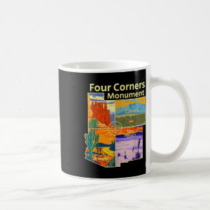 Caneca De Café Monumento Vintage Four Corners Com Parques Naciona