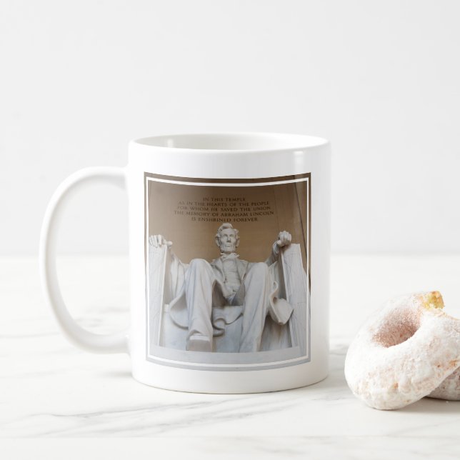Caneca De Café Monumentos | Memorial Lincoln (Com Donut)