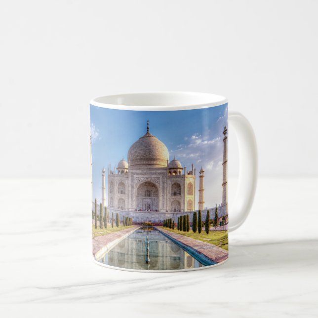 Caneca De Café Monumentos | Taj Mahal Sunrise (Frente Esquerda)