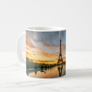 Caneca De Café Monumentos Torre Eiffel Sunrise