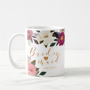Caneca De Café Moody Floral Watercolor