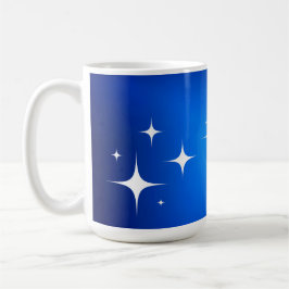 Caneca De Café Moon Crescente com Símbolo de Estrelas