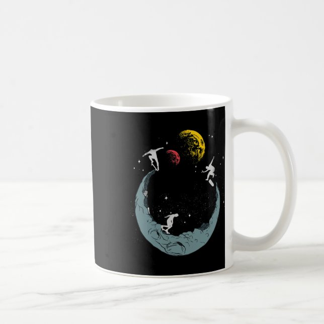 Caneca De Café Moon Skater Patinando - Skate  (Direita)