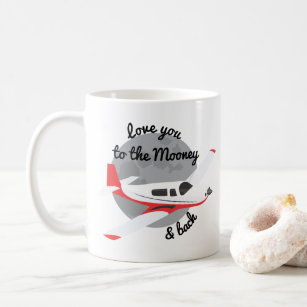 Caneca De Café Mooney Airplane Mug, Amo você de volta