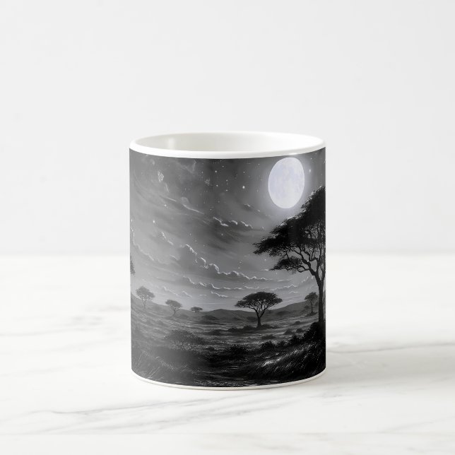 Caneca De Café Moonlit African Savanna (Centro)