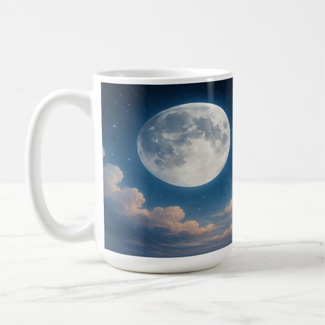 Caneca De Café Moonrise e nuvens Moles (Esquerda)
