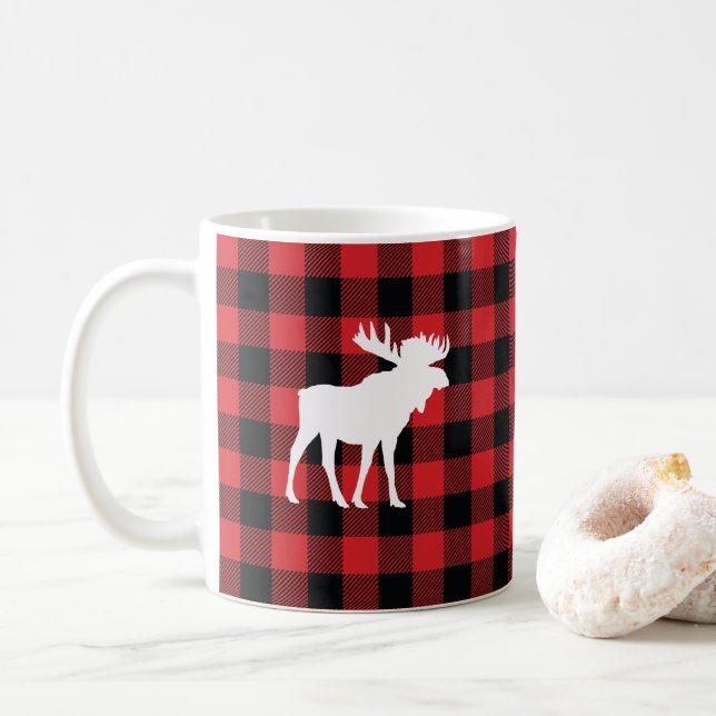 Caneca De Café Moose Buffalo Check Mountain Coffee (Com Donut)
