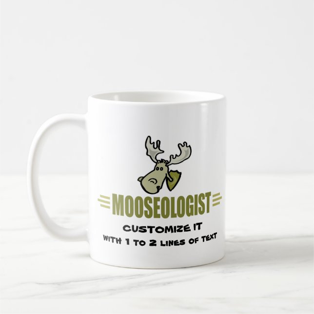 Caneca De Café Moose Engraçado (Esquerda)
