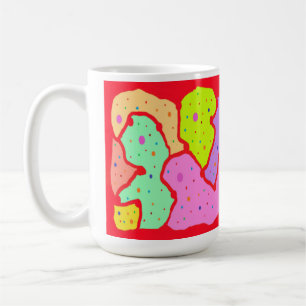 CANECA DE CAFÉ MOP ART DESIGN ABSTRATO MIL MAPA