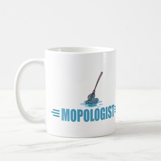 Caneca De Café Mop Humorístico (Esquerda)