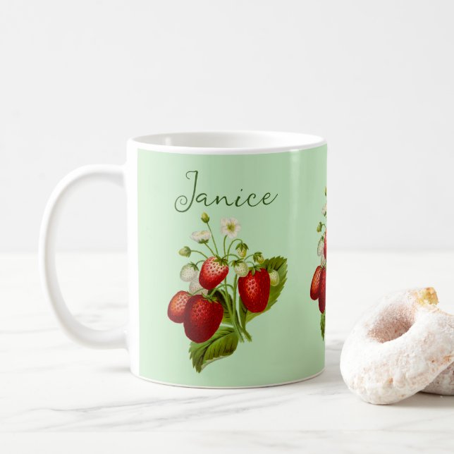 Caneca de Café Morango (Com Donut)