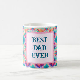 Caneca De Café Morango colorido com melhor Pai do mundo