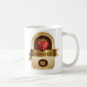 Caneca De Café Morango De Morango E Chocolate
