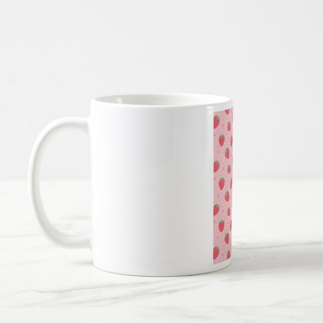 Caneca De Café Morango e Coração Cuto (Esquerda)