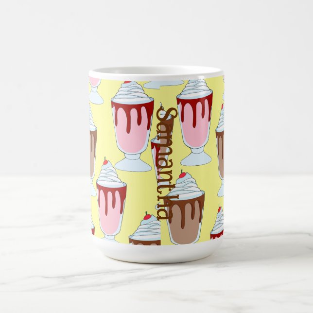 Caneca De Café Morango E Sorvetes De Chocolate (Centro)