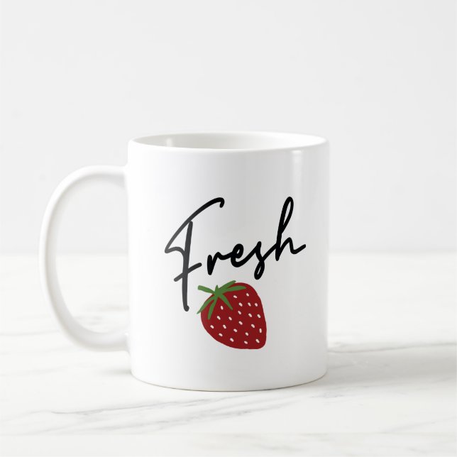 Caneca De Café Morango fresco (Esquerda)
