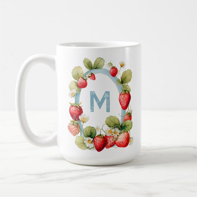 Caneca De Café Morango Personalizado (Esquerda)