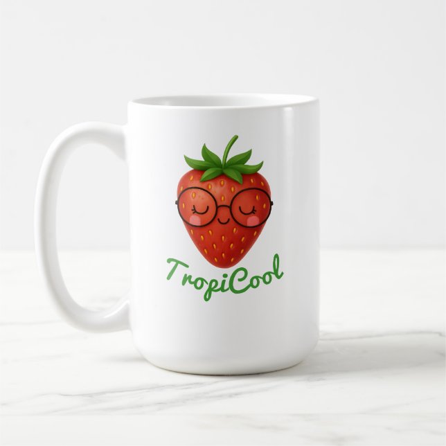 Caneca De Café Morango TropiCool - Víbula de Verão doce e fresca (Esquerda)