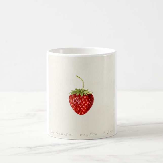 Caneca De Café Morango Vermelho Luscioso (por Louis C.C. Krieger) (Centro)