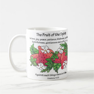 Caneca De Café Morangos, "a fruta do espírito "