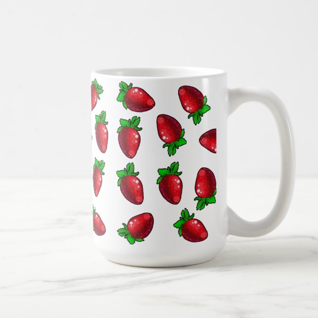 Caneca De Café Morangos Frescos (Direita)