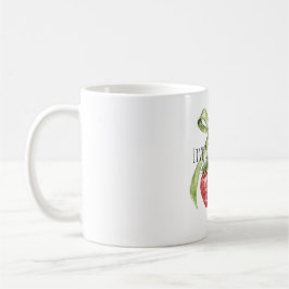 Caneca De Café Morangos Fruta Arco Verde Vermelho