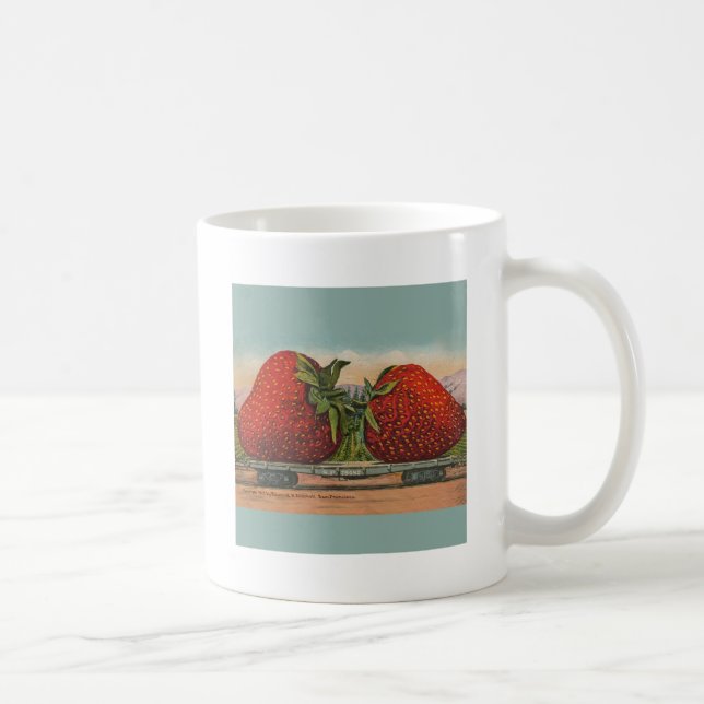 Caneca De Café Morangos Giant Antiguidade Diversão da Fruta (Direita)