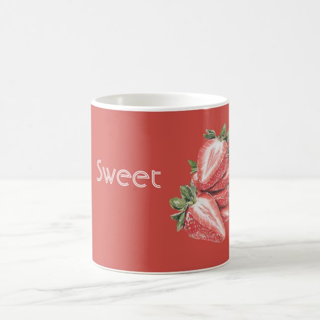 Caneca De Café Morangos Vermelhos Doces Fruta (Centro)