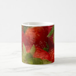 Caneca De Café Morangos vermelhos frescos