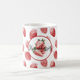 Caneca De Café Morangos Vermelhos Fruta