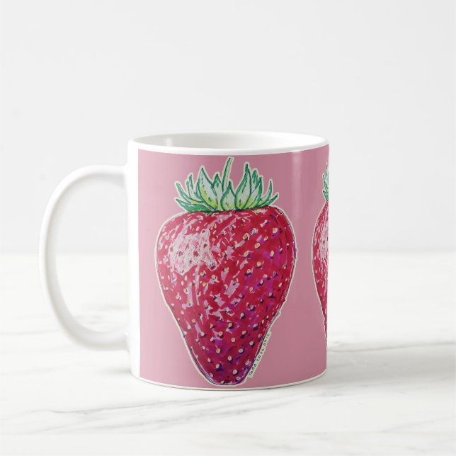 Caneca De Café Morangueiro Empinado (Esquerda)