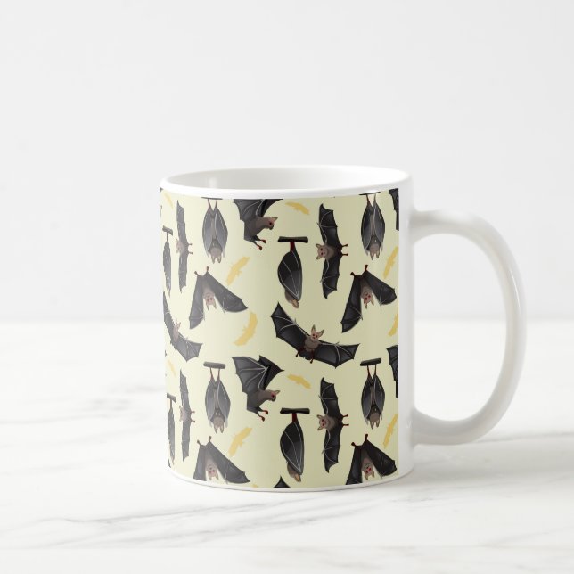 Caneca De Café morcegos amarelos (Direita)