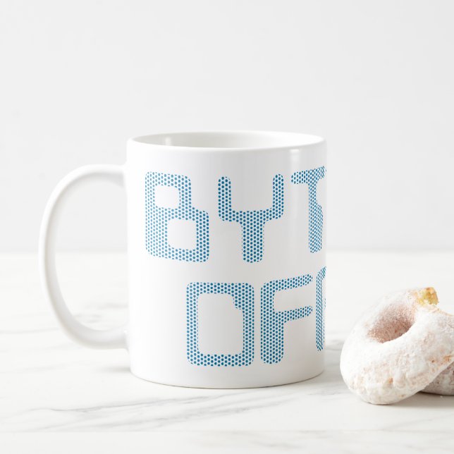 Caneca De Café Morde Byte (Com Donut)