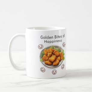 Caneca De Café Mordidas Douradas de Felicidade