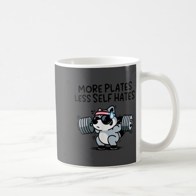 Caneca De Café More Plates Less Self Hates Ssum Gym  (Direita)